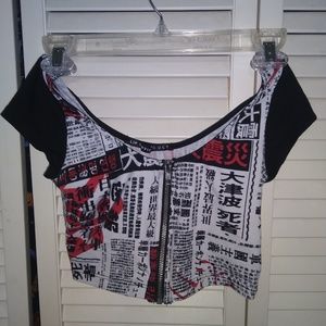 Lip Service Asian Crop Top *RARE*